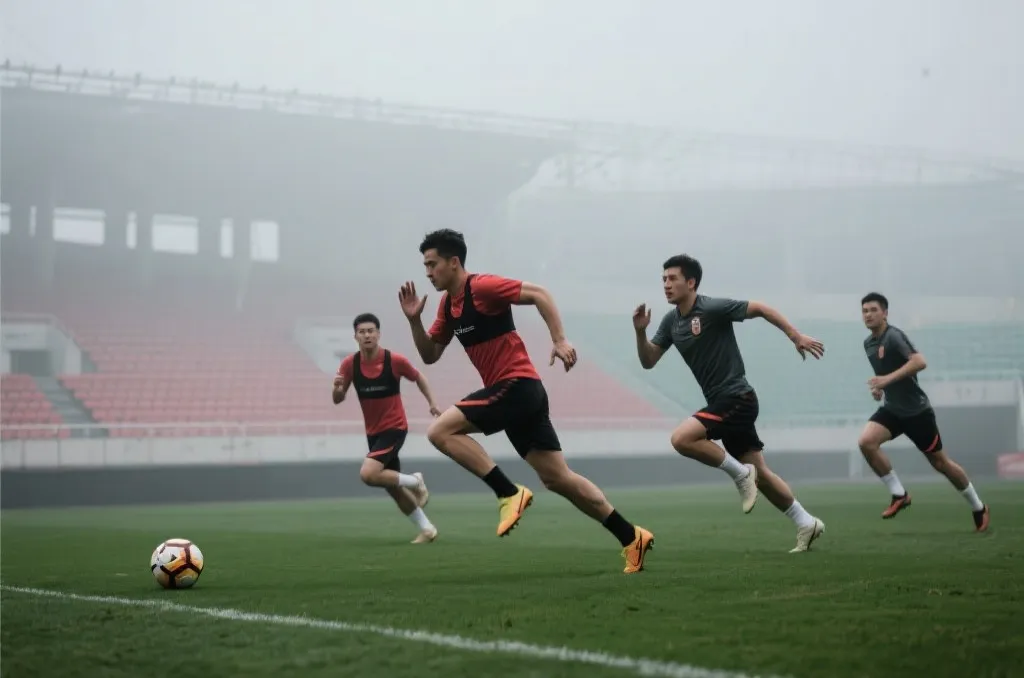 球员在训练场上奋力拼抢,展现逆袭与坚持的瞬间